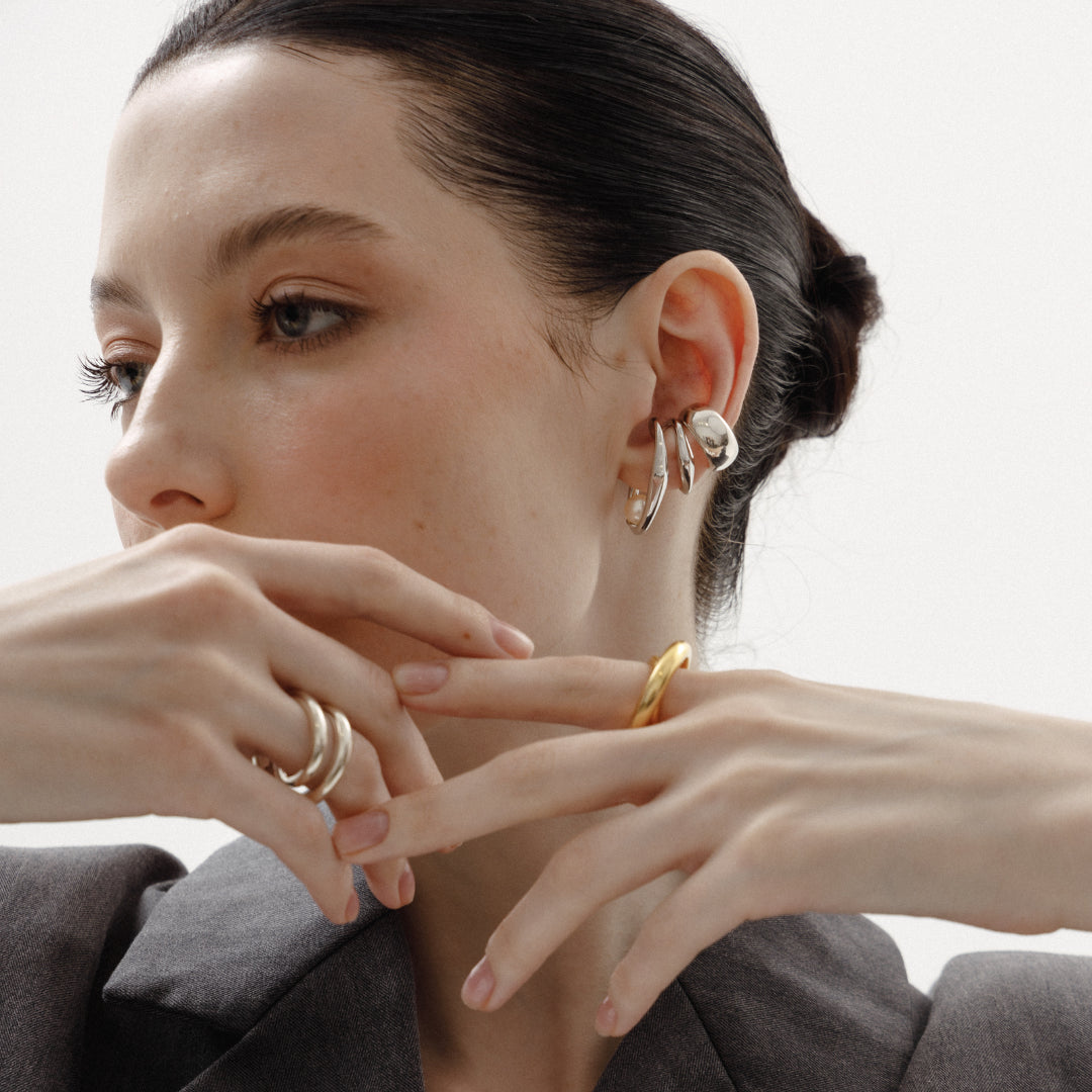 18k White Gold Plated