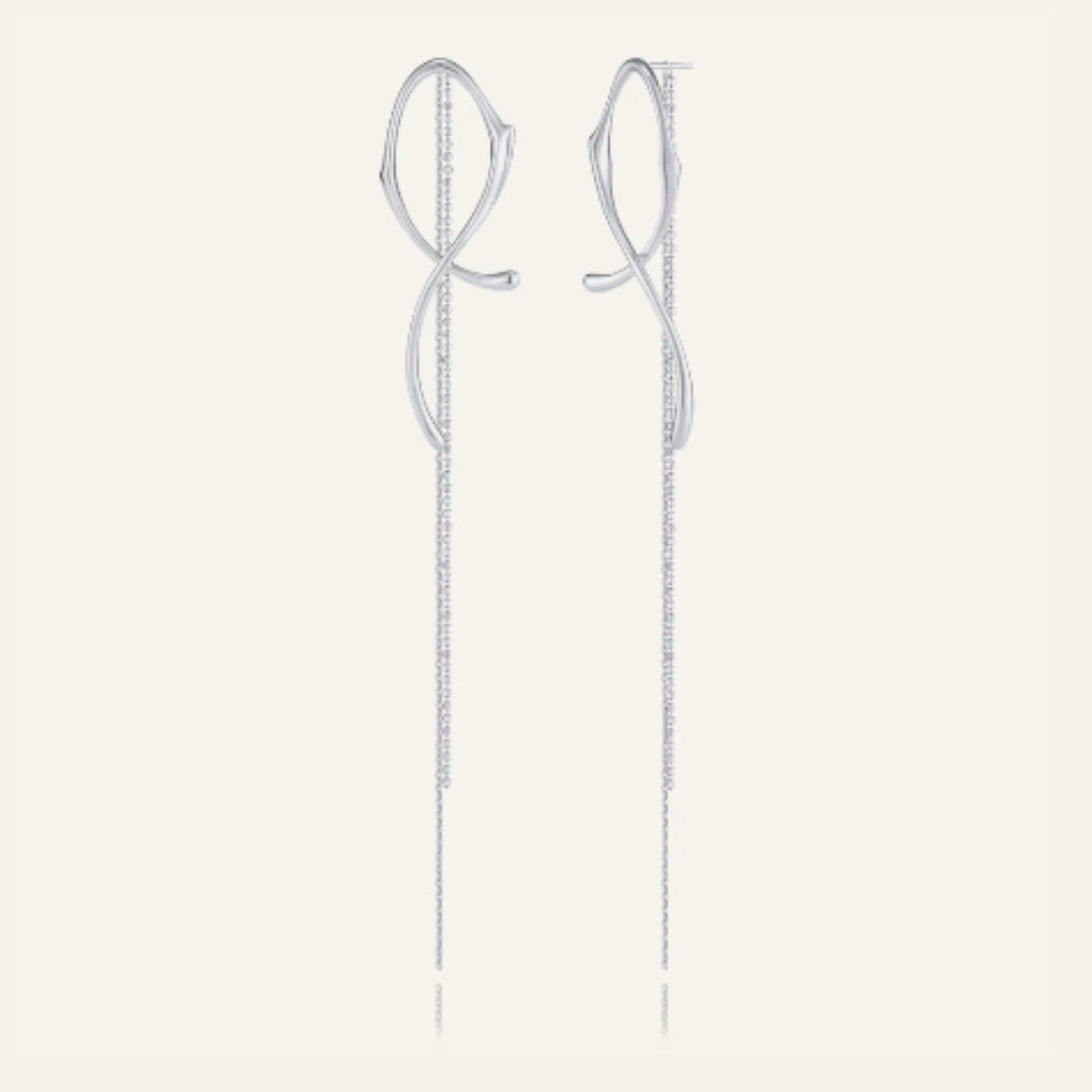 18k White Gold Plated