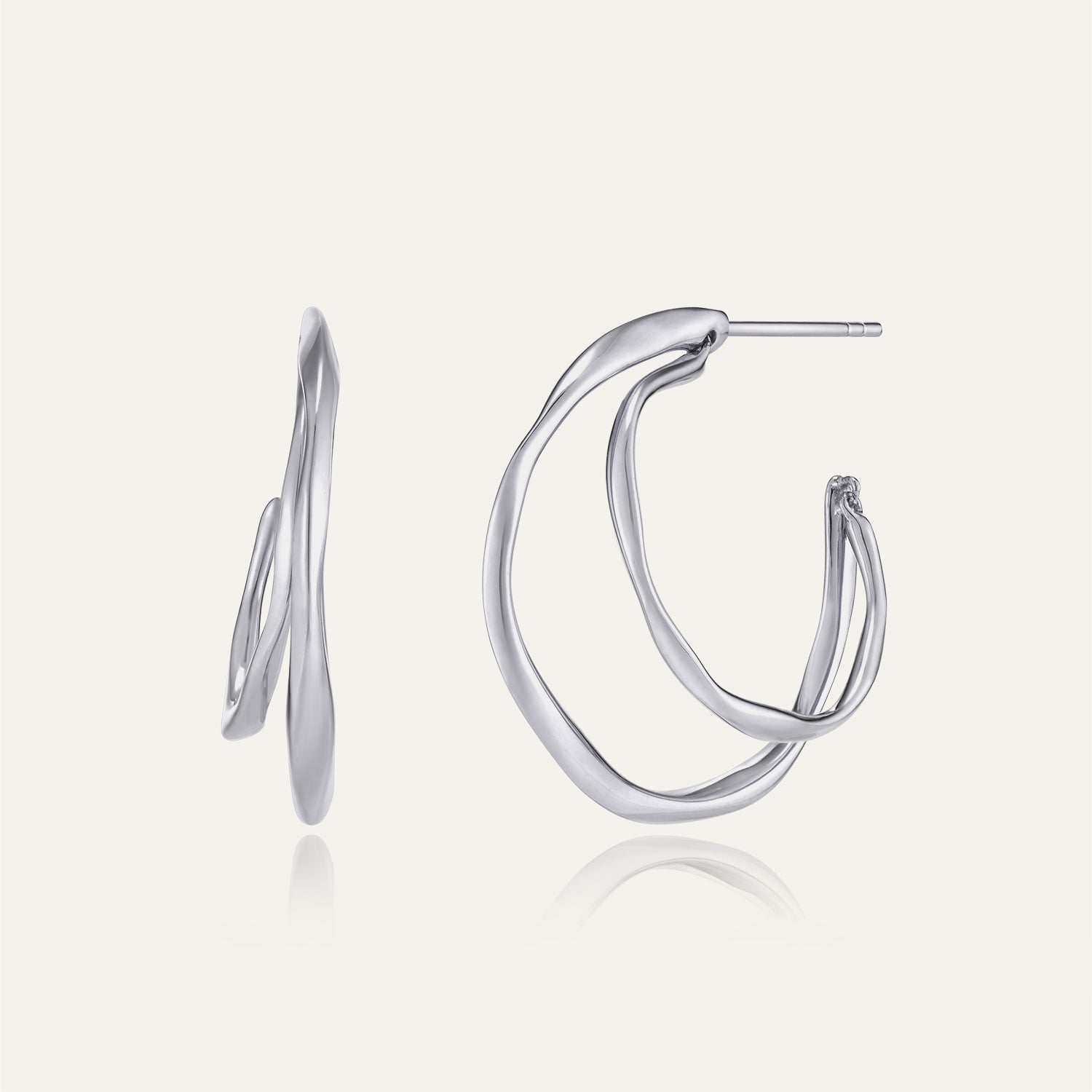 18k White Gold Plated