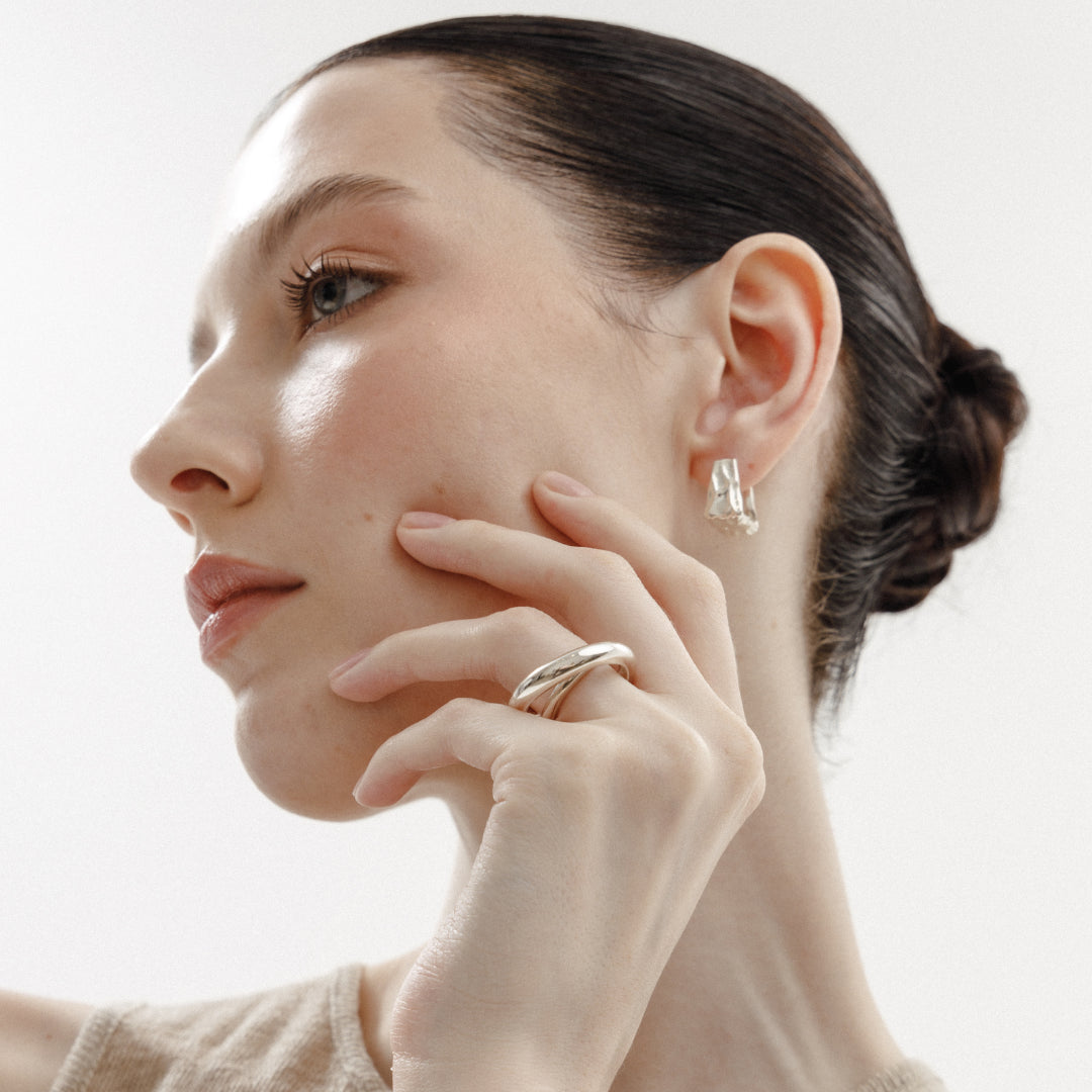 18k White Gold Plated