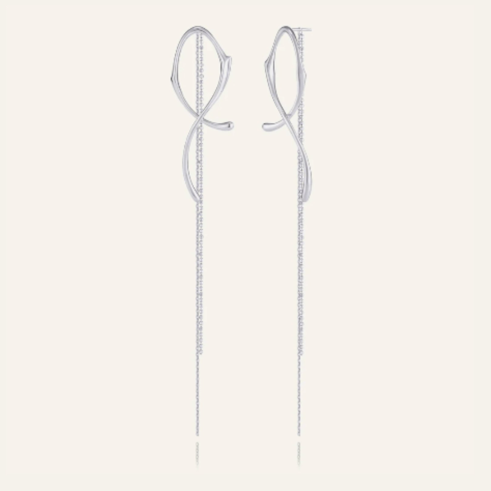 18k White Gold Plated