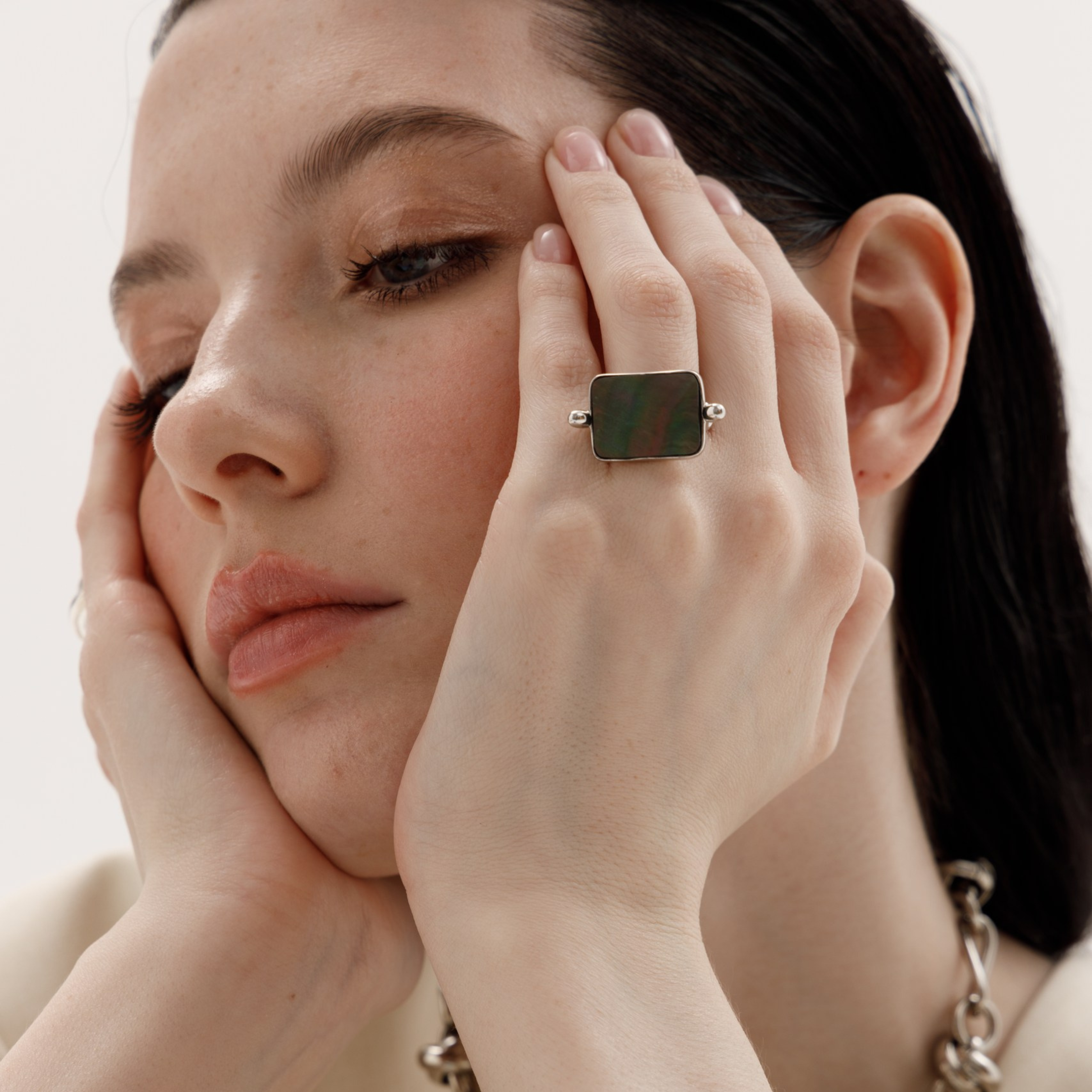 18k White Gold Plated