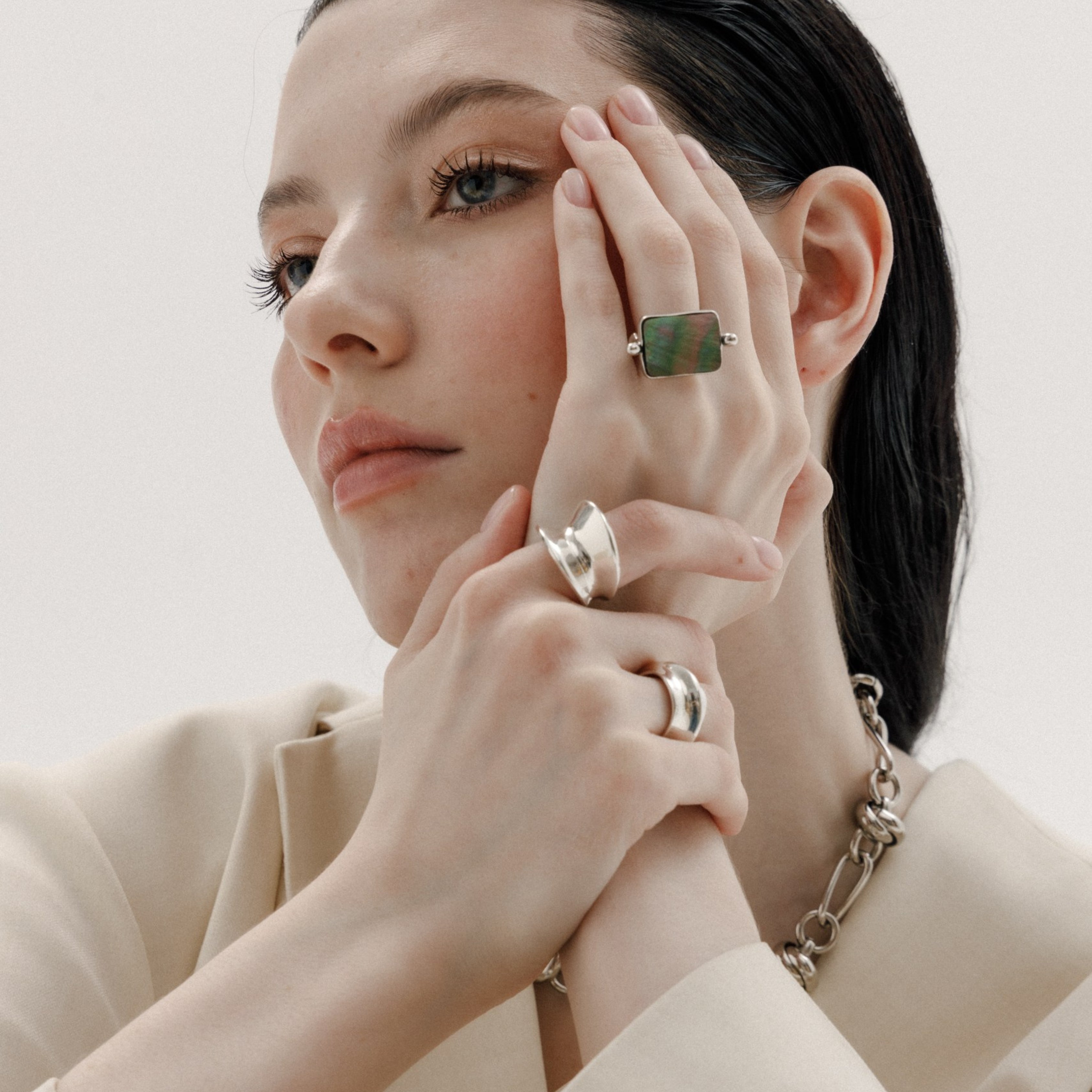 18k White Gold Plated