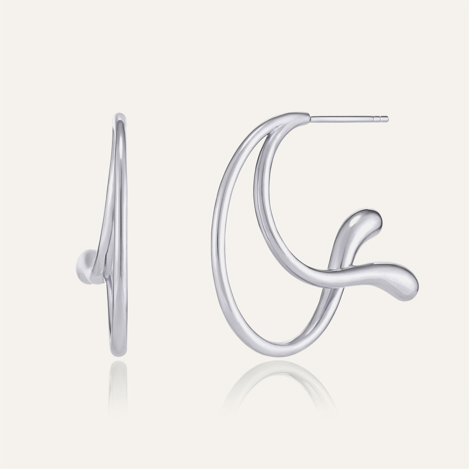 18k White Gold Plated