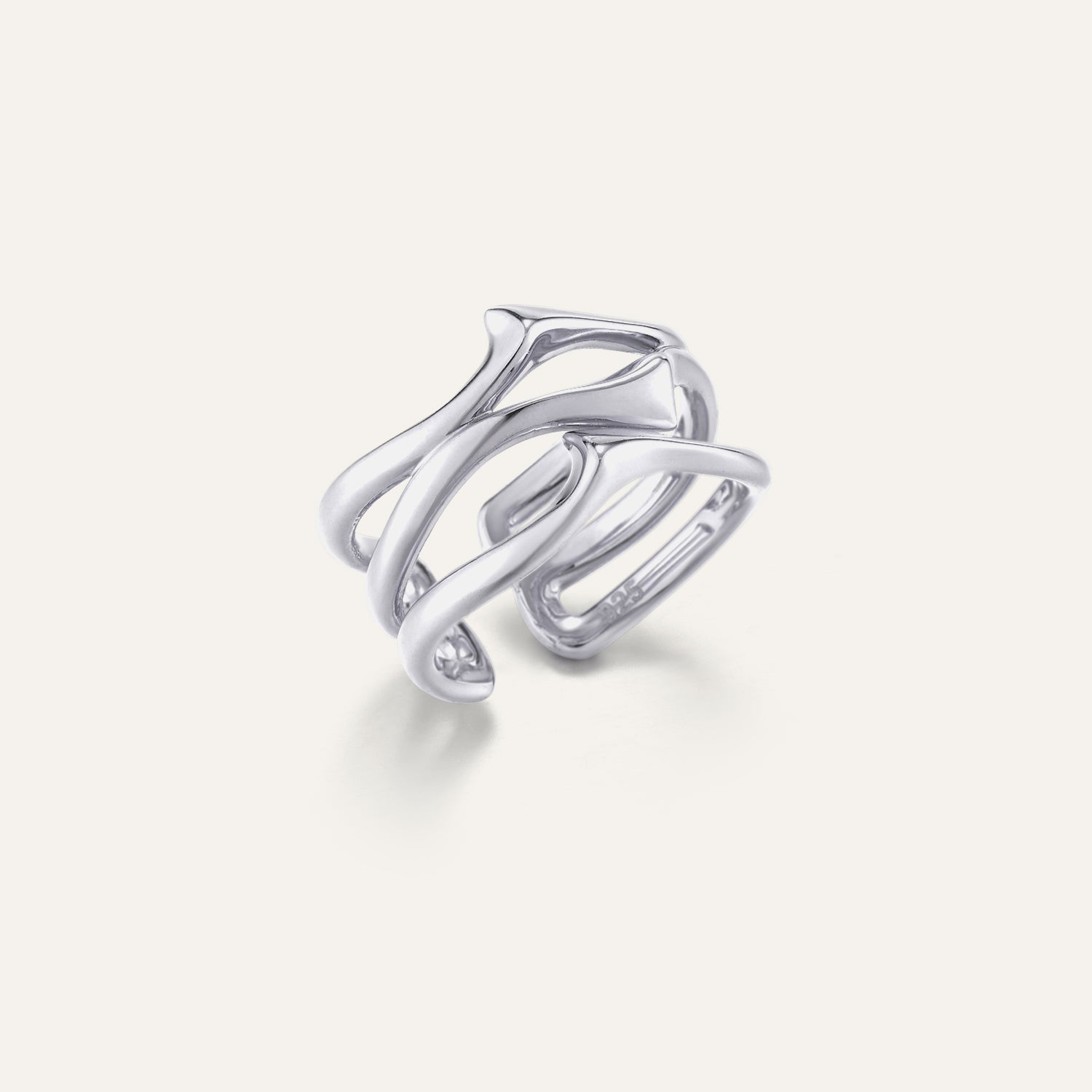 18k White Gold Plated