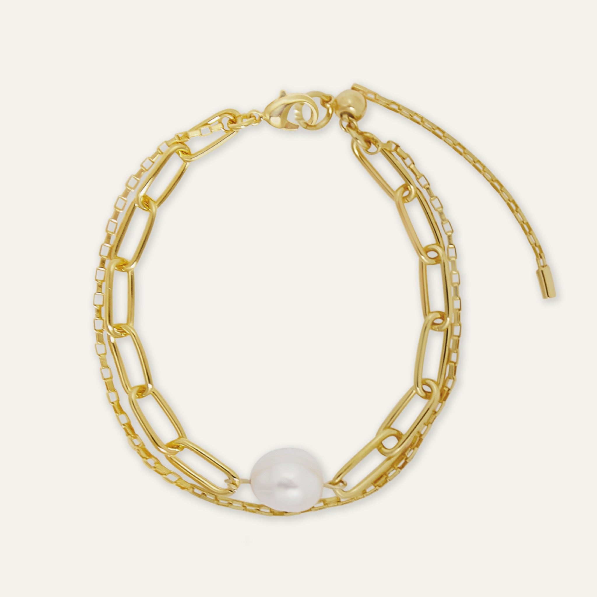 Lullaby Bracelet Plated in 14-18k Gold With Ocean Pearls