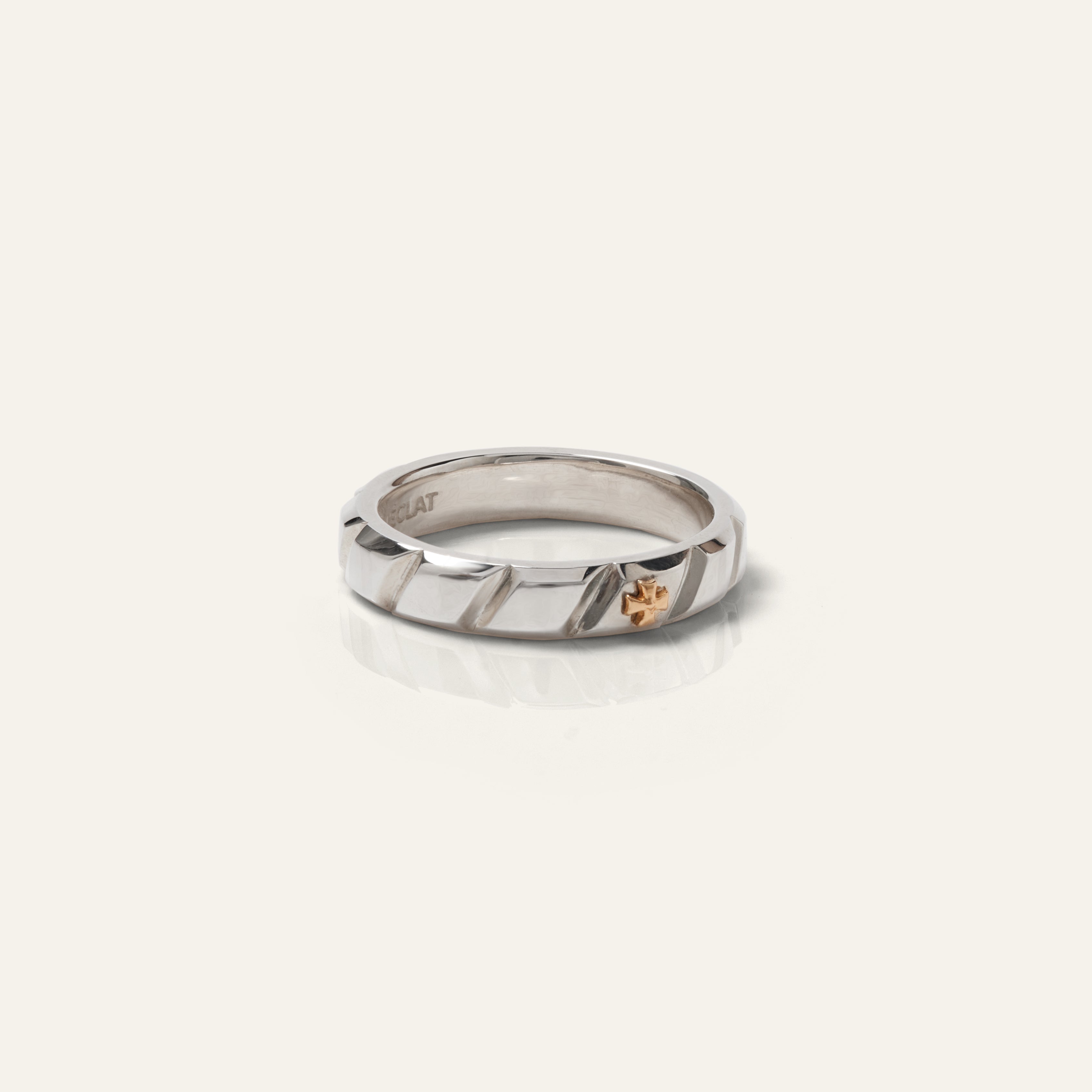 LUMIERE 2 SILVER STACKING RING