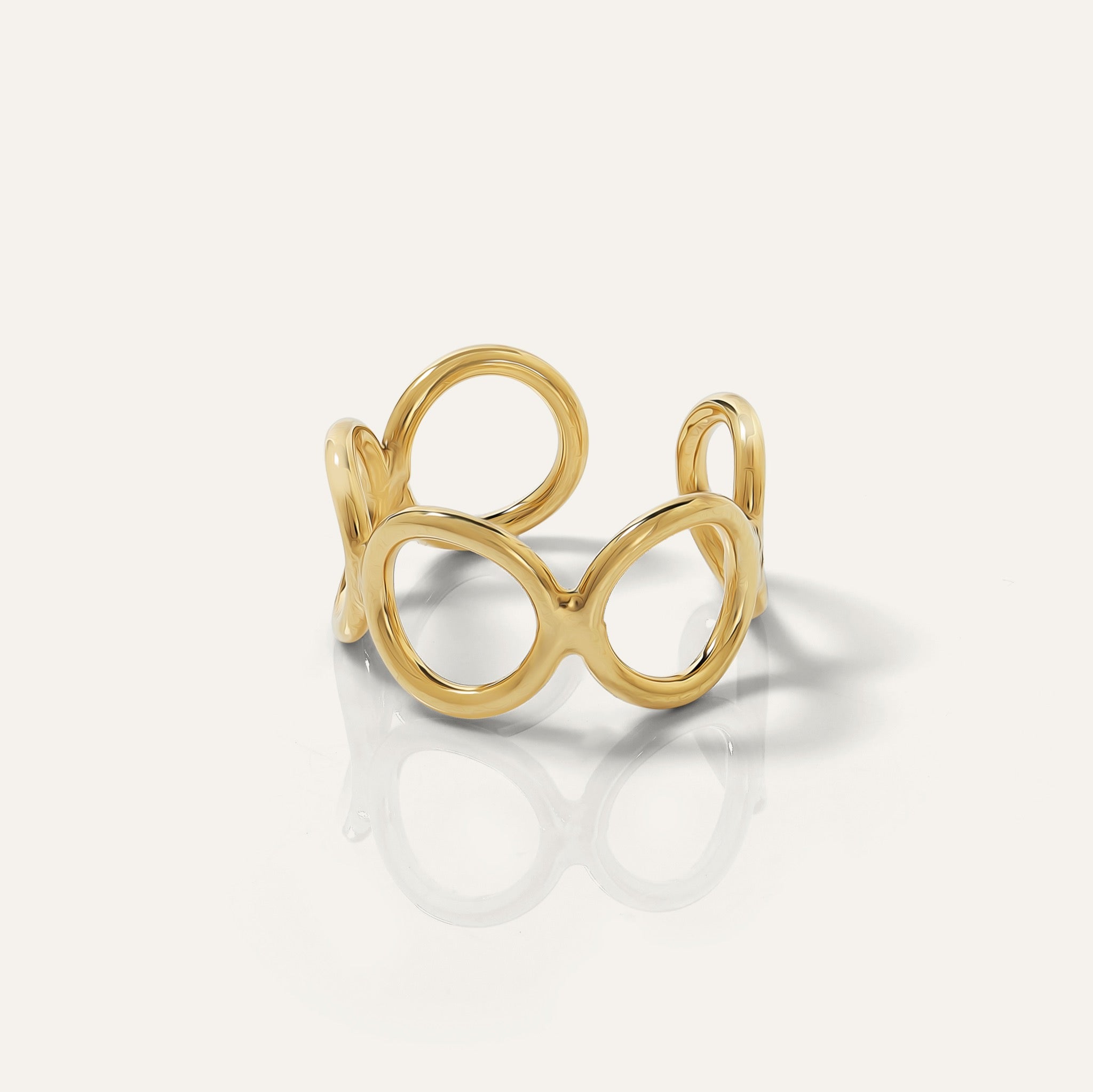 Laura Ring With Gold Plated Circles