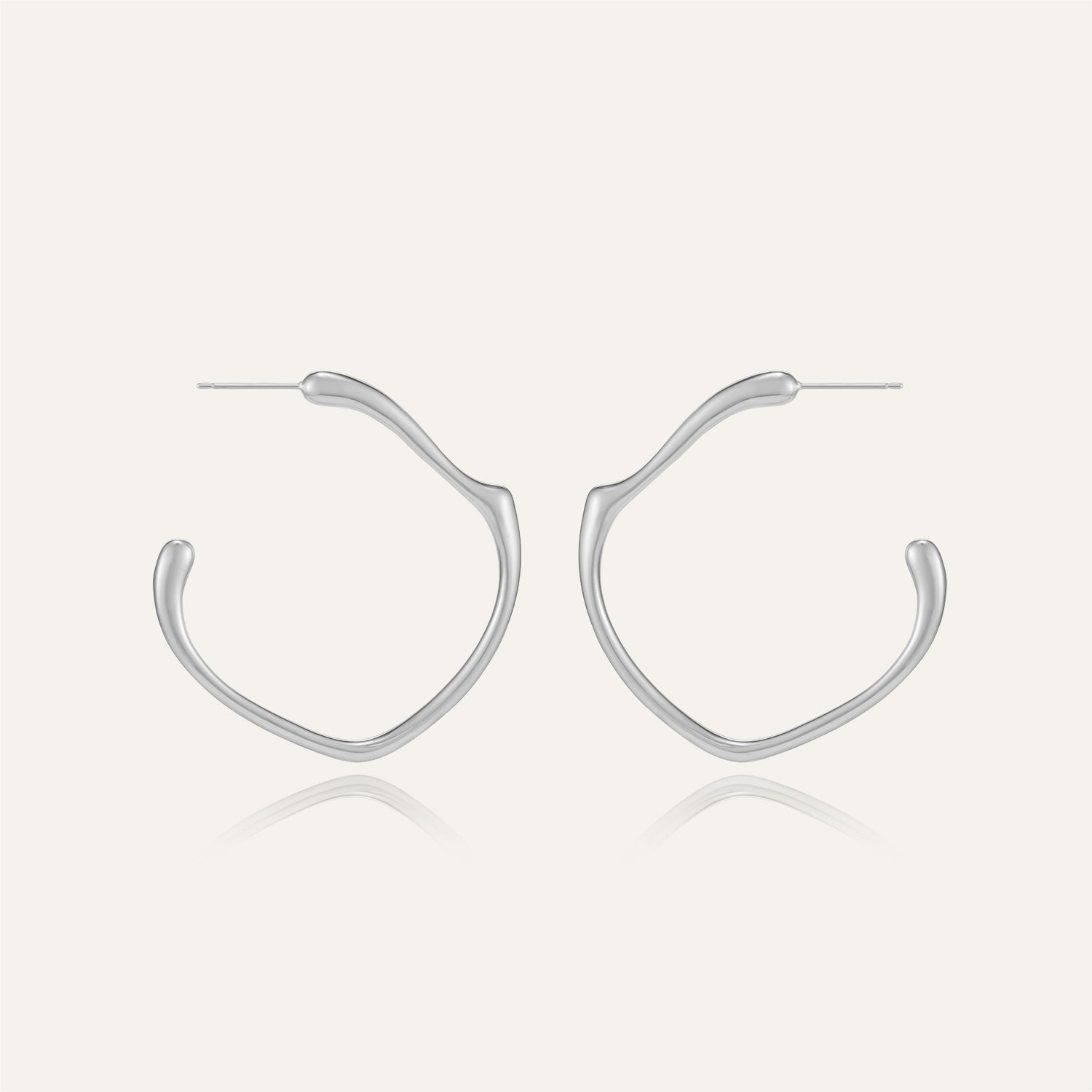 Heradi Earrings  HA004E(Medium) White Gold